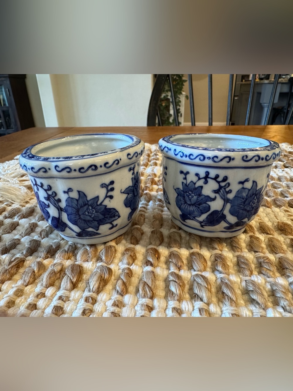 Bombay Pair of Small Cache Pots / Votives